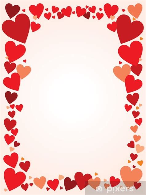 More images for marcos de corazones para tarjetas » Fotomural Marco corazones vector • Pixers® - Vivimos para ...
