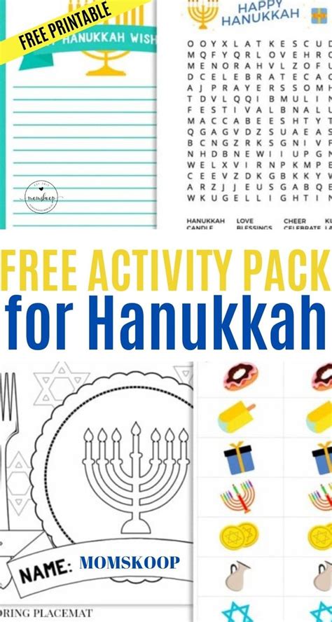 Free Printable Activity Pack For Hanukkah Video Hanukkah Activites