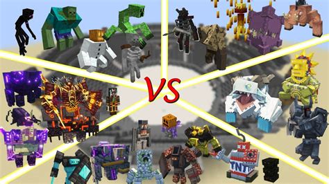 Minecraft Mobs Battle Royale Who Is The Strongest Mob In The Same Mod