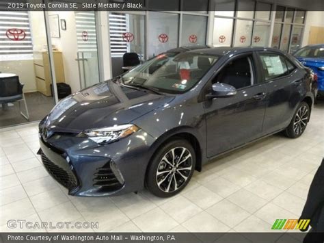 Slate Metallic 2019 Toyota Corolla Se Black Interior