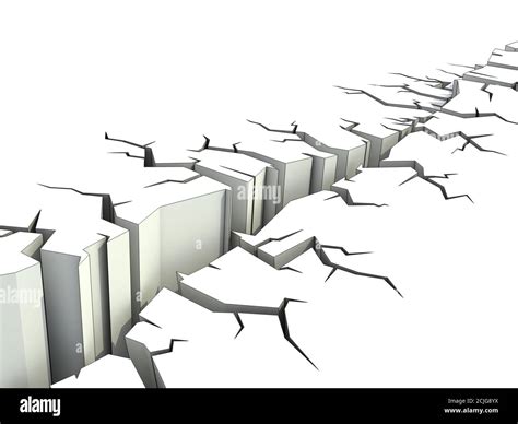 Earthquake Ground Crack 3d Rendering Stock Photo Alamy