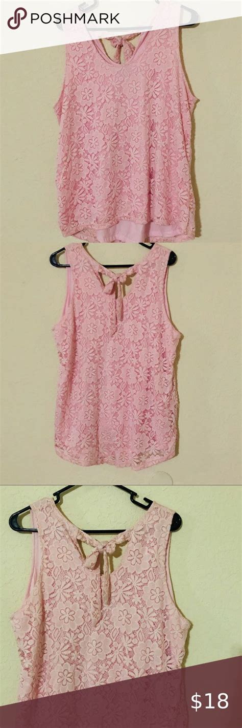 Pink Lace Tank Top Lace Tank Top Lace Sleeveless Top Lace Tank
