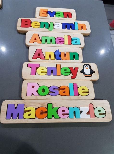Personalized Name Puzzle Custom Name Puzzle Wooden Letter Etsy