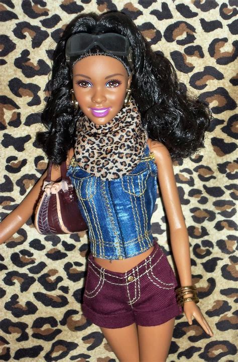 Barbie Fashionista Nikki Beautiful Black Barbie Ooak Style By Aneka Barbie Fashion Black