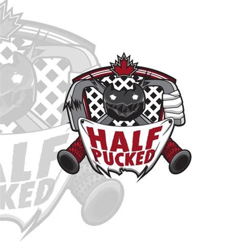 Logo For Hockey Team Jersey Funny Creative Team Name Half Pucked