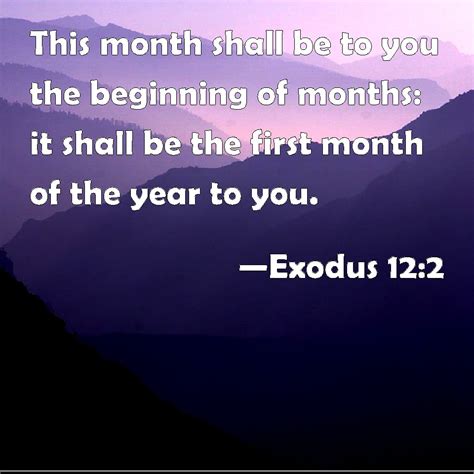 Exodus 122 This Month Shall Be To You The Beginning Of Months It