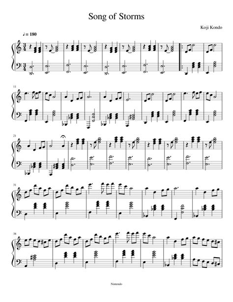 Download the pdf, print it and use our learning tools to master it. Song of Storms sheet music for Piano download free in PDF or MIDI