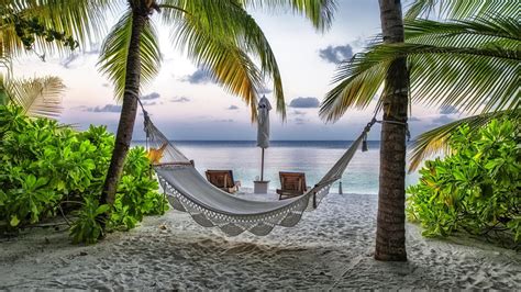 Hammock At Maldives Beach Fondos De Pantalla Gratis Para Escritorio
