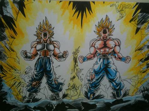 Vegeta And Goku Power Up Full Color Art