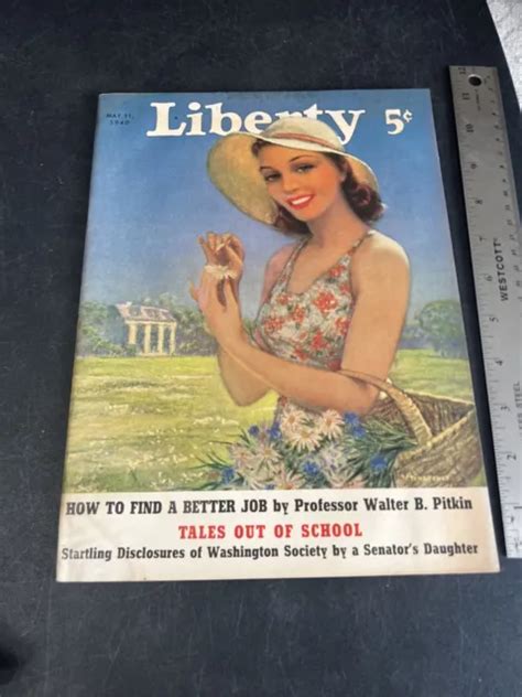 Vintage Liberty Pinup Girl Theme Magazine Pre Wwii Era May 1940 999