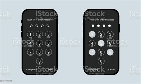 Touch Pin Code On Smartphone Touch Password Passcode On Phone Screen