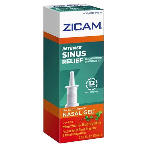 Zicam Intense Sinus Relief Nasal Gel Spray 05 Fl Oz Nasal And Sinus Remedies Meijer Grocery