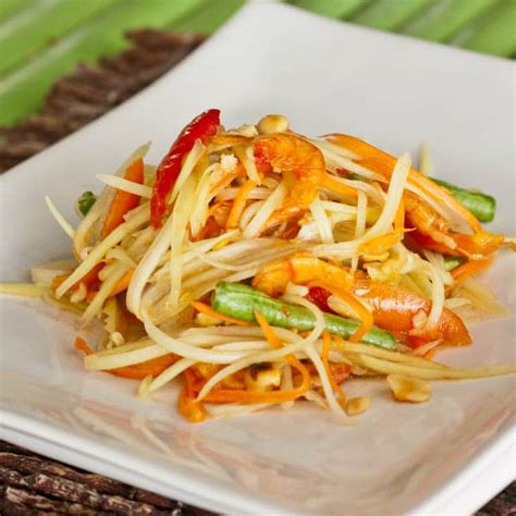 Thai Green Papaya Salad Recipe Som Tam Gluten Free