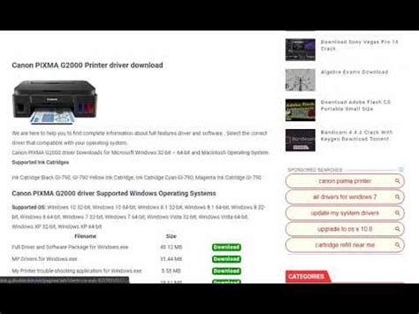 You may download and use the content solely for your by proceeding to downloading the content, you agree to be bound by the above as well as all laws and regulations applicable to your download and. Canon PIXMA G2000 Printer driver download - YouTube