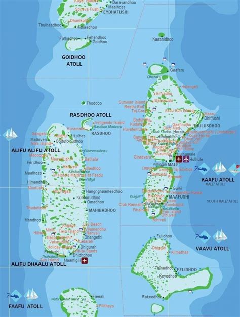 Maldives Carte Touristique Carte Des Maldives Touristique Asie Du