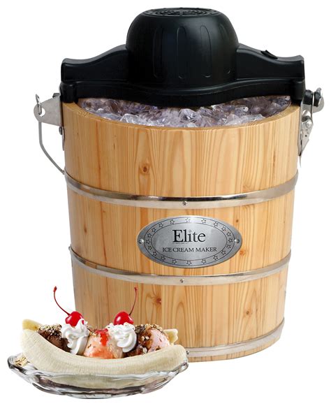 Customer Reviews Elite Quart Old Fashioned Ice Cream Maker Brown EIM Best Buy