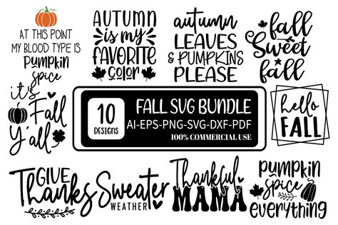 Fall Svg Bundle Autumn Svg Graphic By Thecreativecraftfiles