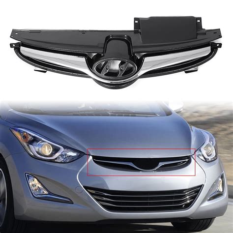 Replacement Chrome Front Bumper Grille Grill For Hyundai Elantra 2014