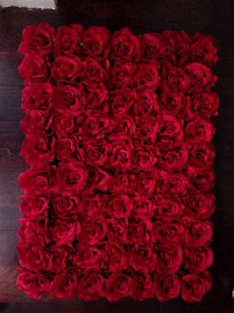 Red Rose Flower Wall Barn Mirror Wall Decor