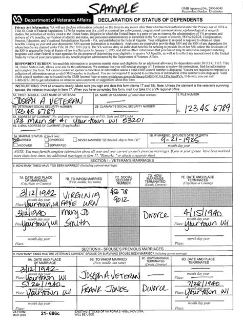Va Form 21 686c Fill Out And Sign Online Dochub