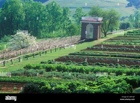 Vegetable Garden And Pavilion At Monticello Home Of Thomas Jefferson