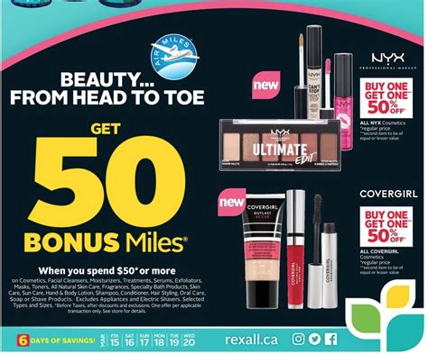 Rexall Pharma Plus Drugstore Canada Beauty And Skin Care Event Get 50