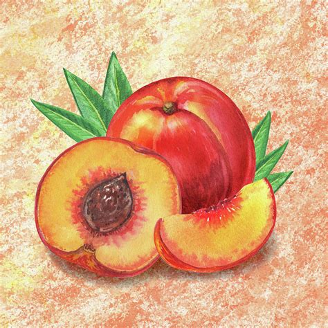 Still Life With Peach Painting By Irina Sztukowski Fine Art America
