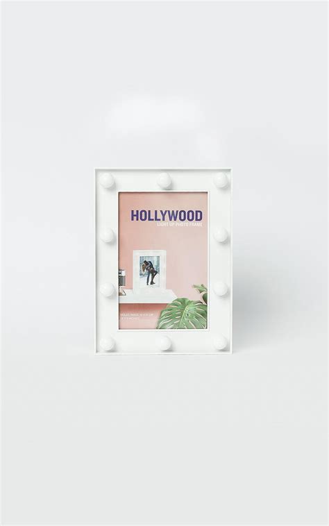 Hollywood Lights Photo Frame In White Showpo