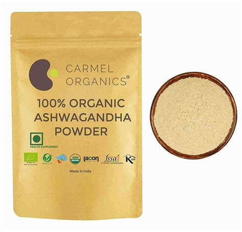 Carmel Organics Organic Ashwagandha Powder Ayurveda