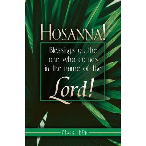 11 Bulletin Palm Sunday Hosanna Blessings On The One Pack Of 100
