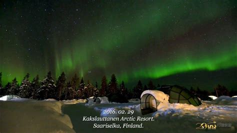 Timelapse Of Northern Lights At Kakslauttanen Arctic Resort Ivalo