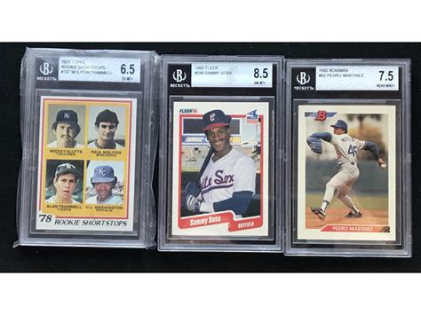 Please do not send items stored in any sort of hard acrylic snap cases or screwdown holders. 8 Graded Rookie Cards Beckett/psa