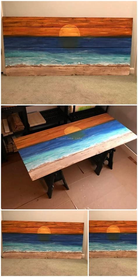 Hand Painted Pallet With Images Diy Wood Pallet Projects Diy