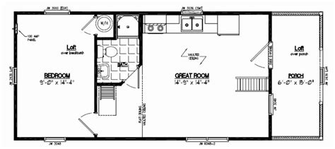 12 By 20 Cabin Floorplans 20 X 30 Cabin Floor Plans With Loft 12 X 32