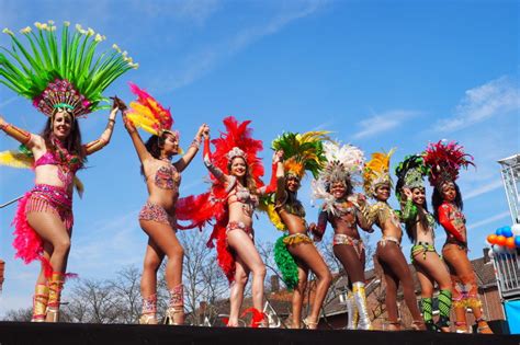 Braziliaanse Danseressen Braziliaans Carnaval Samba Sambashow