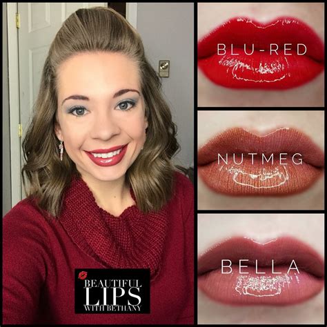 Blu Red, Nutmeg, Bella lipsense combo. LipSense combination ideas
