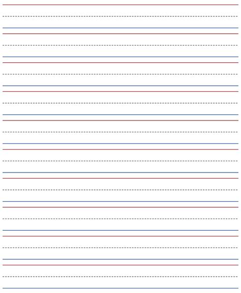 10 Best Printable Primary Writing Paper Template Printablee Lined