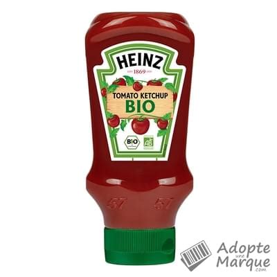 Heinz Tomato Ketchup Bio Le Flacon Top Down De 580G AdopteUneMarque