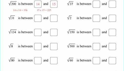square roots and cube roots worksheets with answers