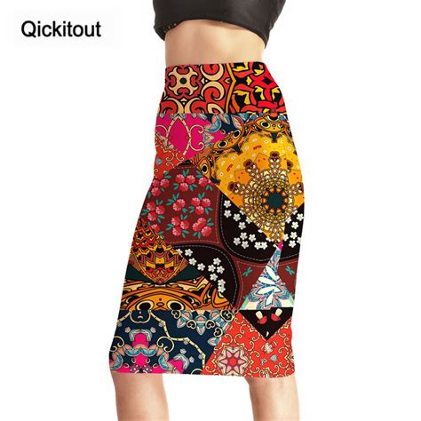 buy qickitout skirts trending style women s sexy 3d print skirts high waist