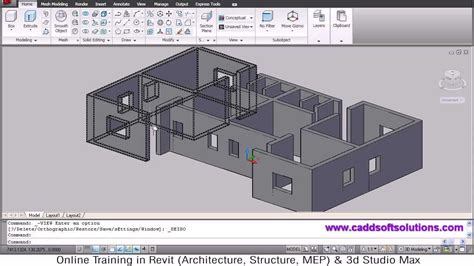 Create floor plans, furnish and decorate, then visualize in 3d! AutoCAD 3D House Modeling Tutorial - 1 | 3D Home Design ...