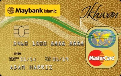 Average credit card interest rates (apr) on purchases by card category. Maybank Islamic MasterCard Ikhwan Gold Card-i - 5% Cashback