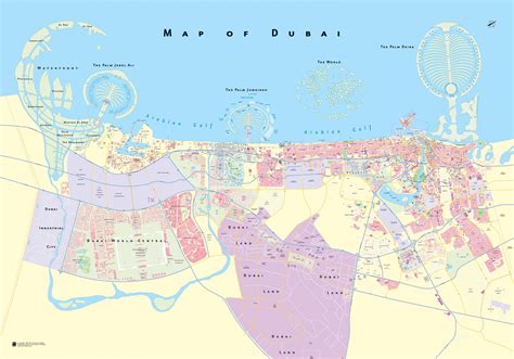 Dubai City Map Stadtplan Von Dubai City Vereinigte Arabische Emirate