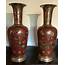 Pair Of Antique Indian Brass & Enamel Vases C1920  ES1271 / LA199501