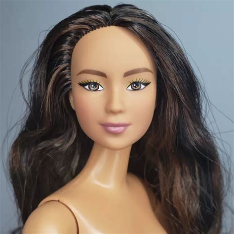 Nude Barbie Style Barbiestyle Brunette Lea Curvy Made To Move Doll