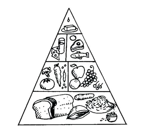 Piramida makanan adalah panduan pola makan sehat dan bergizi berdasarkan tingkatan yang membentuk seperti piramida (limas segitiga). Food Pyramid Drawing at GetDrawings | Free download