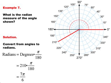 Math Example Angle Concepts Radian Measure Example 7 Media4math
