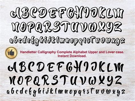 Buy Alphabet Svg Fonts Cutfile Calligraphy Font Svg Handwritten Script