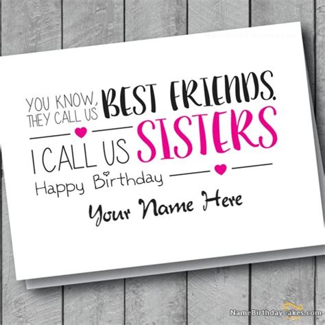 Maybe you would like to learn more about one of these? Birthday Card for Friend Sisters With Name