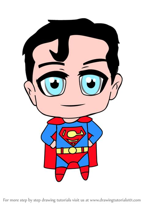 Step By Step How To Draw Chibi Superman